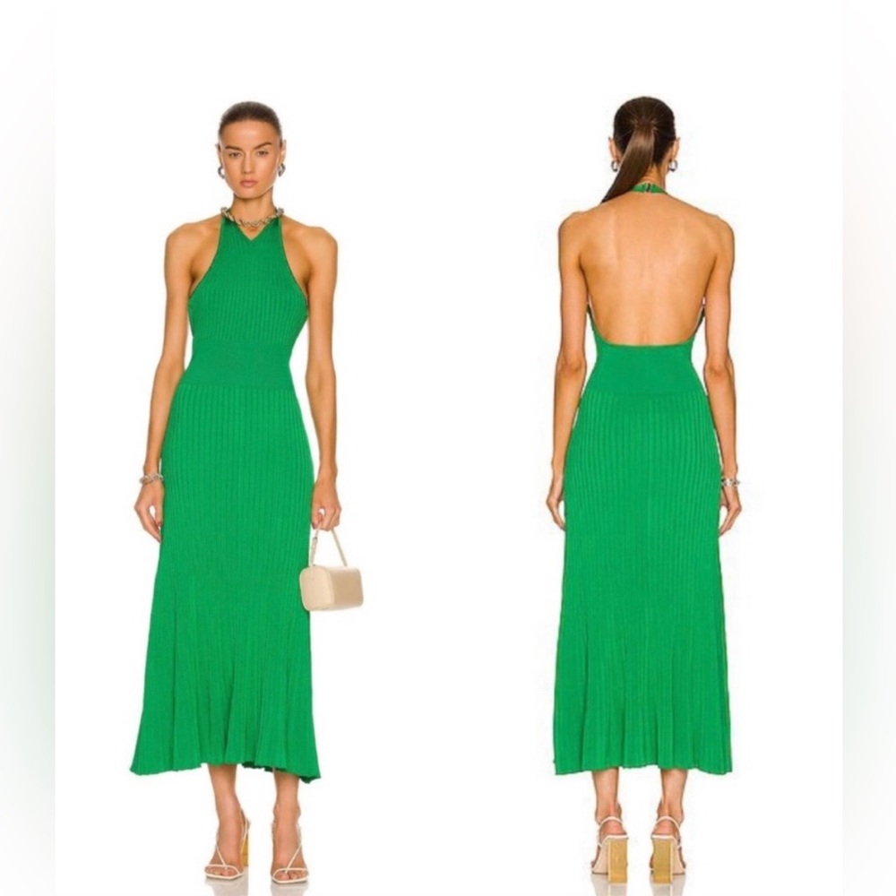 ALC dahlia dress green halter top